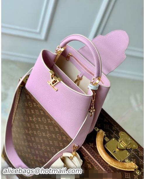 Pretty Style Louis Vuitton MiniMe Capucines BB Bag in Taurillon leather M24575 Purple 2024