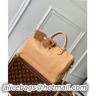 Promotional Louis Vuitton Speedy Soft 30 bag Arizona Beige Supple monogram Empreinte Leather M11323 2024