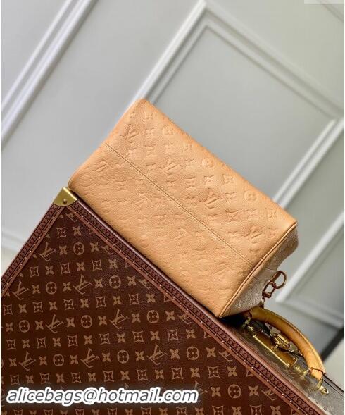 Promotional Louis Vuitton Speedy Soft 30 bag Arizona Beige Supple monogram Empreinte Leather M11323 2024