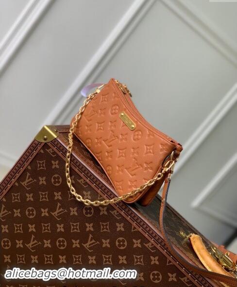 Top Quality Louis Vuitton Liv Pochette Shoulder Bag in Cognac Brown Monogram Empreinte Leather M11916 2024