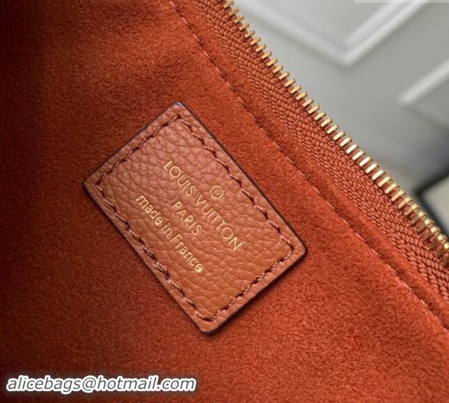 Top Quality Louis Vuitton Liv Pochette Shoulder Bag in Cognac Brown Monogram Empreinte Leather M11916 2024