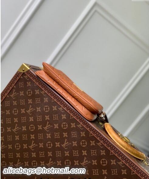 Top Quality Louis Vuitton Liv Pochette Shoulder Bag in Cognac Brown Monogram Empreinte Leather M11916 2024