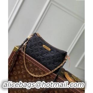 Top Quality Louis Vuitton Liv Pochette Shoulder Bag in Black Monogram Empreinte Leather M83301 2024