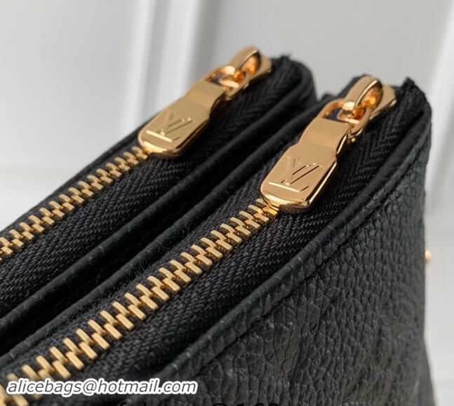 Top Quality Louis Vuitton Liv Pochette Shoulder Bag in Black Monogram Empreinte Leather M83301 2024