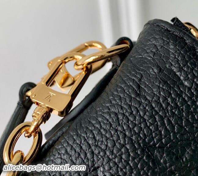 Top Quality Louis Vuitton Liv Pochette Shoulder Bag in Black Monogram Empreinte Leather M83301 2024