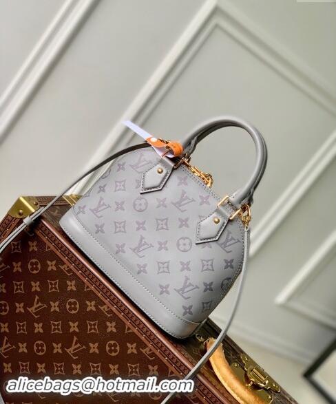 Top Grade Louis Vuitton Alma BB bag in Calfskin M12561 Trianon Grey/Purple 2024