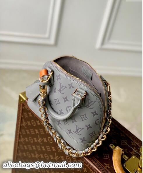 Top Grade Louis Vuitton Alma BB bag in Calfskin M12561 Trianon Grey/Purple 2024