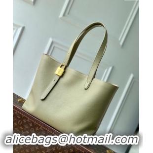 Top Design Louis Vuitton Low Key Cabas MM Tote bag in Grained Calfskin M25343 Clay Green 2024