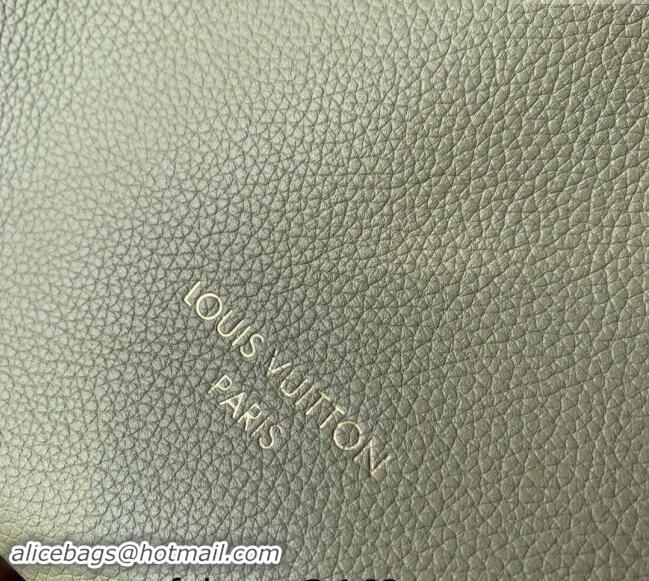 Top Design Louis Vuitton Low Key Cabas MM Tote bag in Grained Calfskin M25343 Clay Green 2024