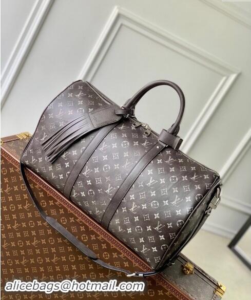 Top Quality Louis Vuitton Keepall Bandouliere 50 Travel Bag in Brushed Monogram Leather M11596 2024