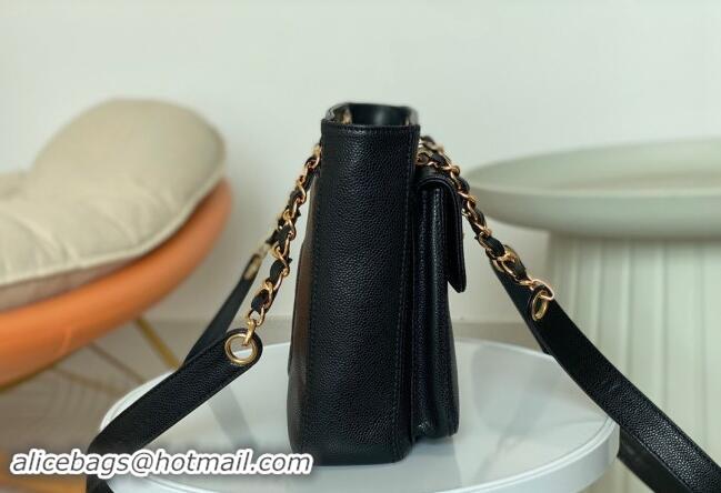 Spot Bulk Chanel Grained Calfskin Shopping Bag AS6706 Black 2024