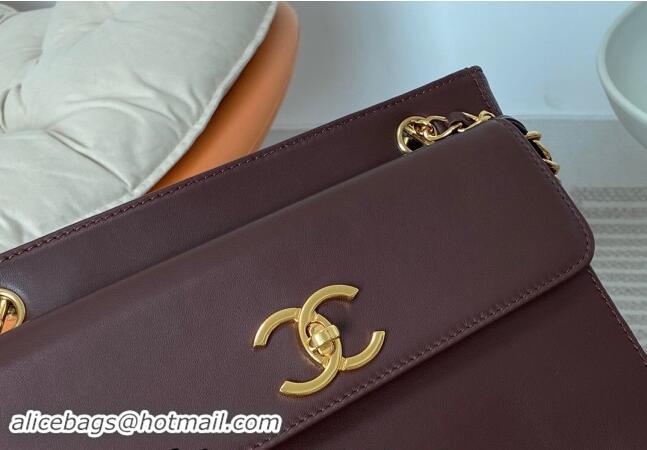 Wholesale Grade Chanel Lambskin Shopping Bag AS6706 Brown 2024