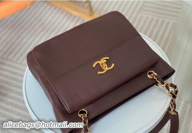 Wholesale Grade Chanel Lambskin Shopping Bag AS6706 Brown 2024