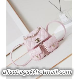 Buy Wholesale Chanel Grained Calfskin Small Backpack Bag AS3787 Light Pink 2024