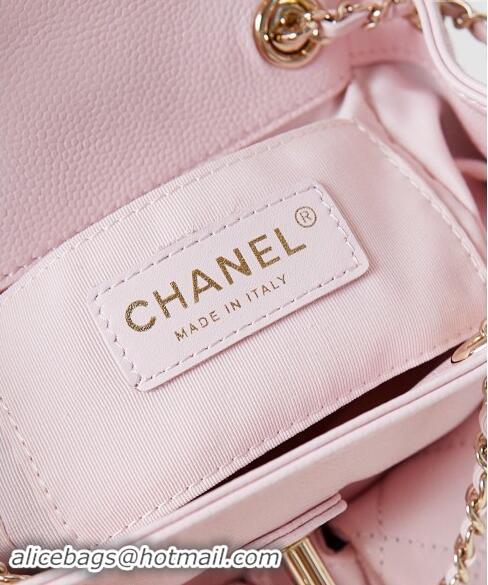 Buy Wholesale Chanel Grained Calfskin Small Backpack Bag AS3787 Light Pink 2024