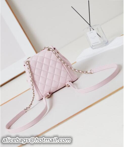 Buy Wholesale Chanel Grained Calfskin Small Backpack Bag AS3787 Light Pink 2024