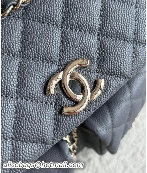 Luxury Cheap Chanel Grained Calfskin Backpack Bag AS3860 Dark Grey 2024