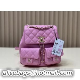 Best Price Chanel Grained Calfskin Backpack Bag AS3860 Purple Pink 2024