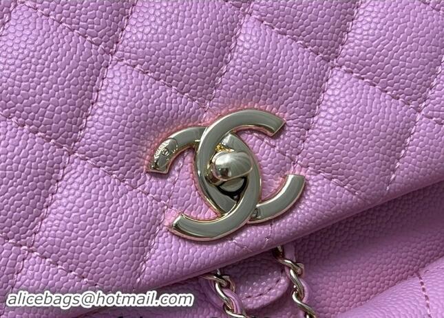 Best Price Chanel Grained Calfskin Backpack Bag AS3860 Purple Pink 2024