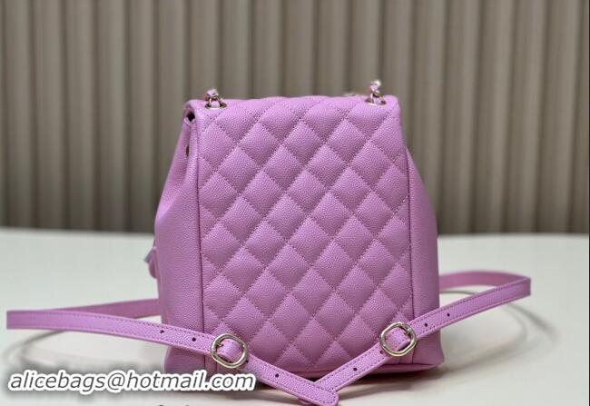 Best Price Chanel Grained Calfskin Backpack Bag AS3860 Purple Pink 2024