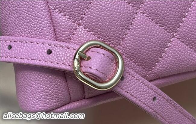 Best Price Chanel Grained Calfskin Backpack Bag AS3860 Purple Pink 2024