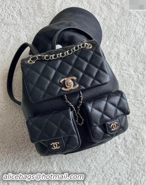 Market Sells Chanel Grained Calfskin Backpack Bag AS3860 Black 2024