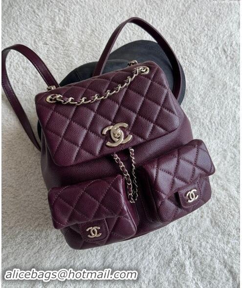 Market Sells Chanel Grained Calfskin Backpack Bag AS3860 Dark Burgundy 2024