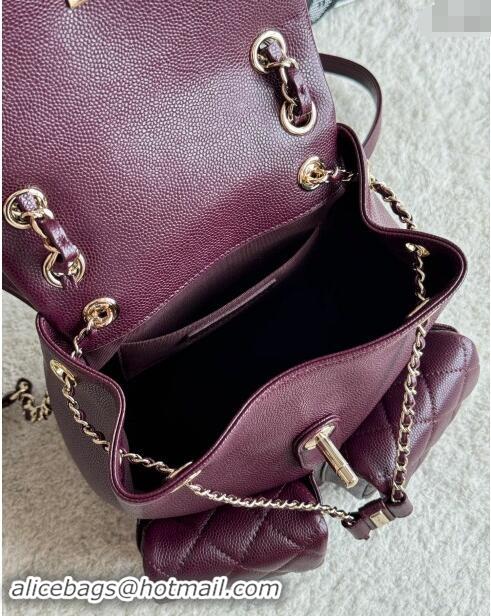 Market Sells Chanel Grained Calfskin Backpack Bag AS3860 Dark Burgundy 2024