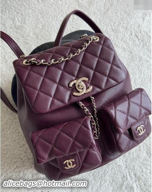 Market Sells Chanel Grained Calfskin Backpack Bag AS3860 Dark Burgundy 2024