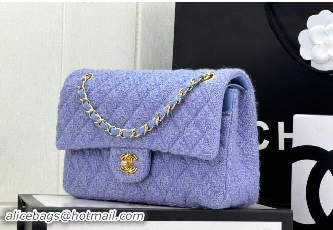 Market Sells Chanel Classic Tweed Medium Flap Bag A01112 Light Purple 2024