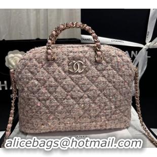 Buy Discount Chanel Tweed & Sequins Small Shopping Bag AS3969 Nude Pink 2024