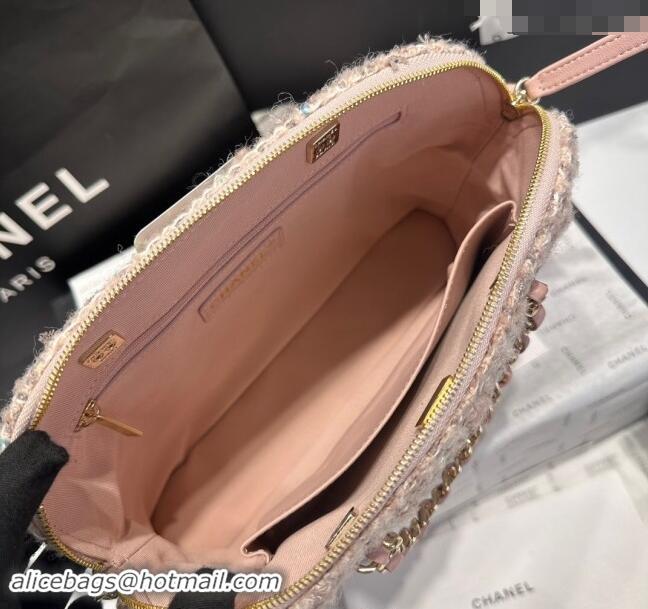 Buy Discount Chanel Tweed & Sequins Small Shopping Bag AS3969 Nude Pink 2024