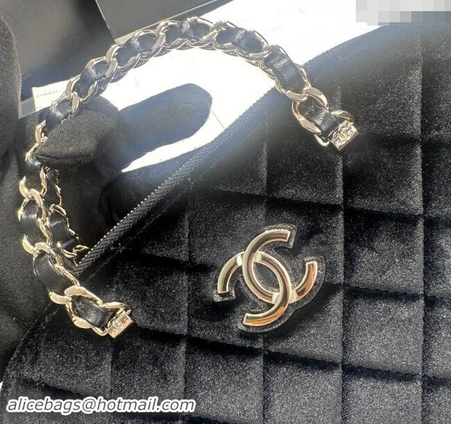 Particularly Recommended Chanel Velvet Small Shopping Bag AS3969 Black 2024