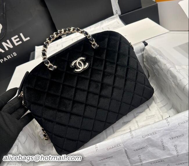 Particularly Recommended Chanel Velvet Small Shopping Bag AS3969 Black 2024