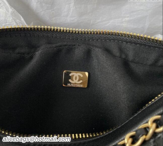 Good Taste Chanel Quilted Lambskin Small Camera Case Bag with Chain AS5086 Black 2024