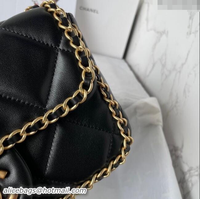 Cheap Wholesale Chanel Quilted Lambskin Flap Bag with Chain AS5089 Black 2024