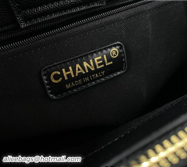 High Quality Chanel GST Grained Calfskin Shopping bag AS4824 Black 2024