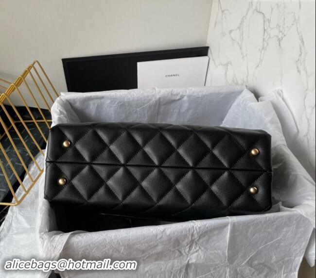 High Quality Chanel GST Grained Calfskin Shopping bag AS4824 Black 2024