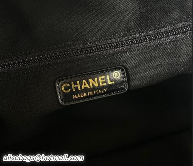 Reasonable Price Chanel Shiny Calfskin Large Bowling Bag with Pockets AS4933 Black 2024