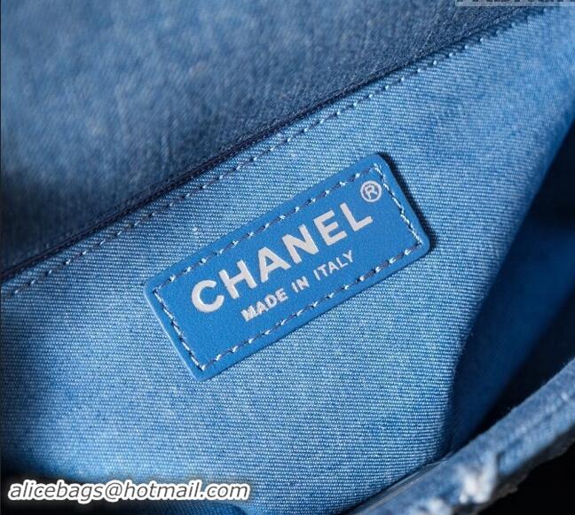 New Release Creation Chanel Quilted Denim Classic Mini Flap bag A69900 Blue 2024