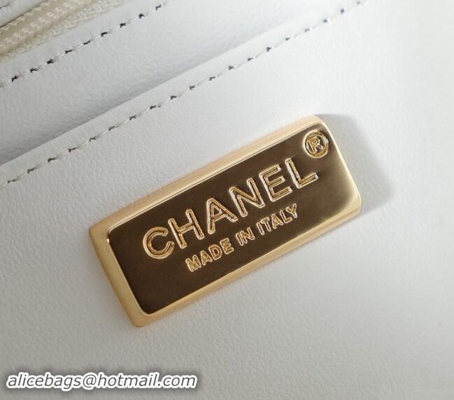 Most Popular Chanel Camellia Sequins Mini Flap Bag 0927 White 2024