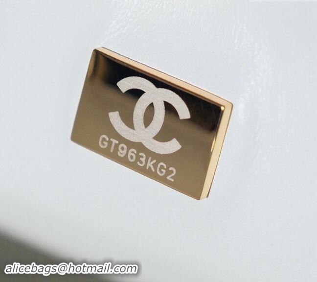 Most Popular Chanel Camellia Sequins Mini Flap Bag 0927 White 2024