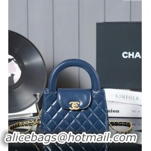 Shop Cheap Chanel Mini Shopping Bag in Shiny Calfskin AS4416 Royal Blue 2024