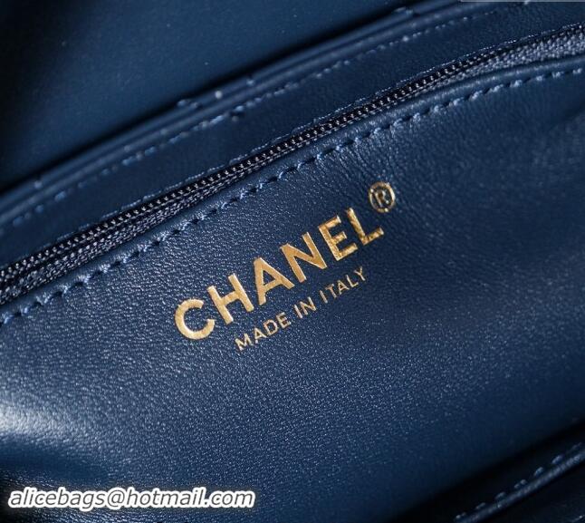 Shop Cheap Chanel Mini Shopping Bag in Shiny Calfskin AS4416 Royal Blue 2024