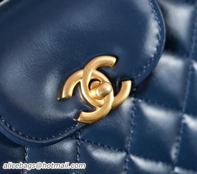 Shop Cheap Chanel Mini Shopping Bag in Shiny Calfskin AS4416 Royal Blue 2024