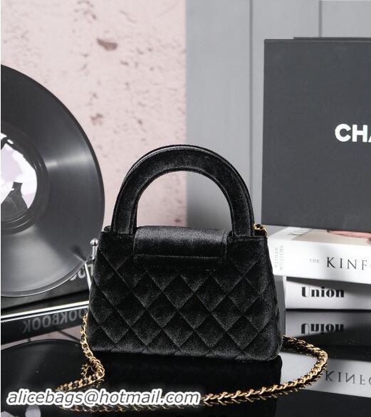 Trendy Design Chanel Mini Shopping Bag in Velvet AS4416 Black 2024