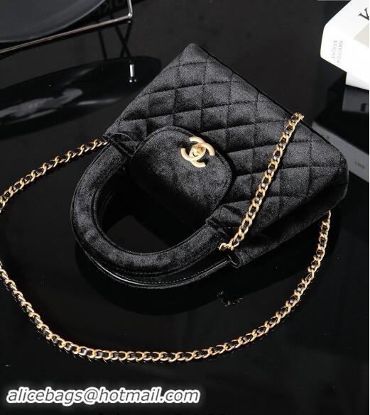 Trendy Design Chanel Mini Shopping Bag in Velvet AS4416 Black 2024