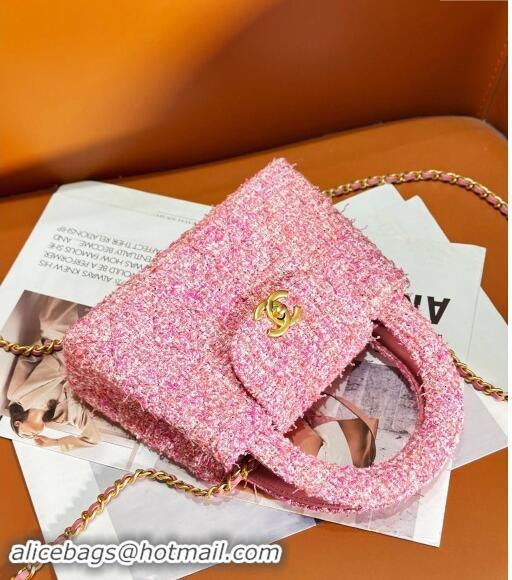 Luxury Discount Chanel Tweed Mini Shopping Bag AS4416 Light Pink 2024