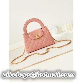 Popular Style Chanel Shiny Calfskin Mini Shopping Bag AS4416 Pink 2024