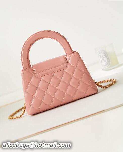 Popular Style Chanel Shiny Calfskin Mini Shopping Bag AS4416 Pink 2024